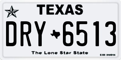 TX license plate DRY6513