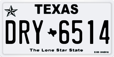 TX license plate DRY6514
