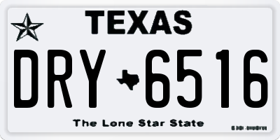 TX license plate DRY6516