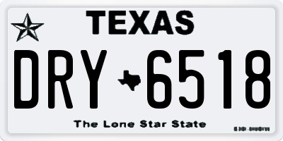 TX license plate DRY6518