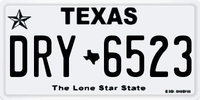 TX license plate DRY6523