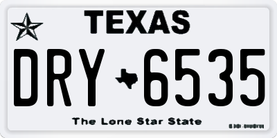 TX license plate DRY6535