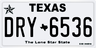 TX license plate DRY6536