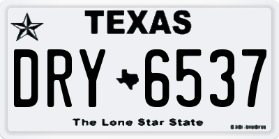 TX license plate DRY6537