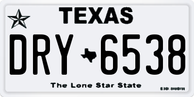 TX license plate DRY6538
