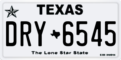 TX license plate DRY6545
