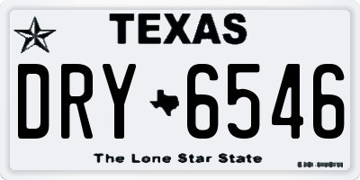 TX license plate DRY6546
