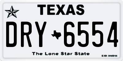 TX license plate DRY6554