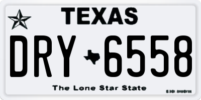 TX license plate DRY6558