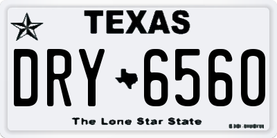 TX license plate DRY6560