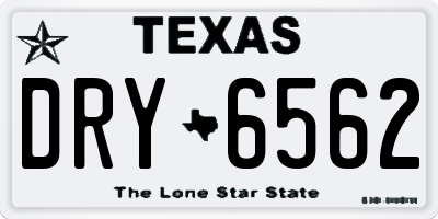TX license plate DRY6562