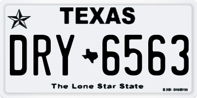 TX license plate DRY6563