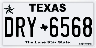 TX license plate DRY6568