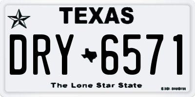 TX license plate DRY6571