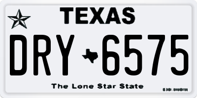 TX license plate DRY6575