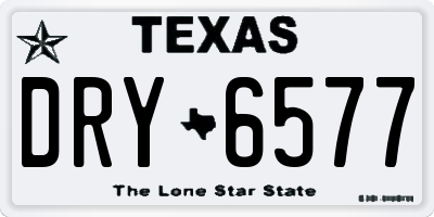 TX license plate DRY6577