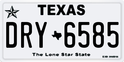TX license plate DRY6585