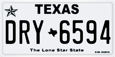 TX license plate DRY6594