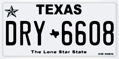 TX license plate DRY6608