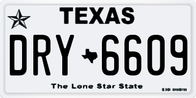 TX license plate DRY6609