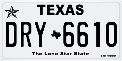 TX license plate DRY6610