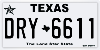 TX license plate DRY6611