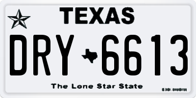 TX license plate DRY6613