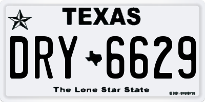 TX license plate DRY6629