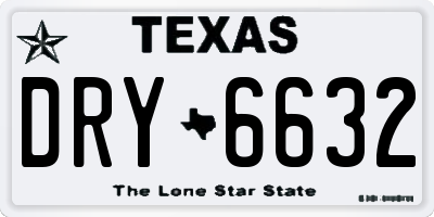 TX license plate DRY6632