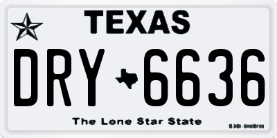 TX license plate DRY6636