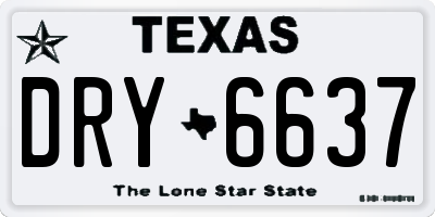 TX license plate DRY6637