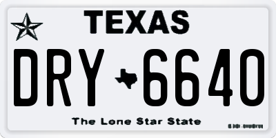 TX license plate DRY6640