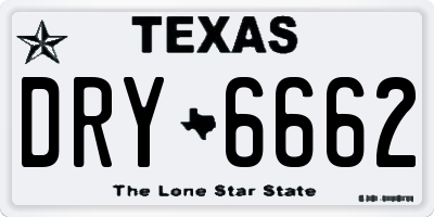 TX license plate DRY6662