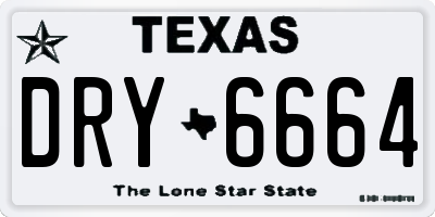 TX license plate DRY6664