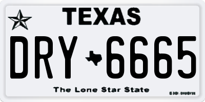 TX license plate DRY6665