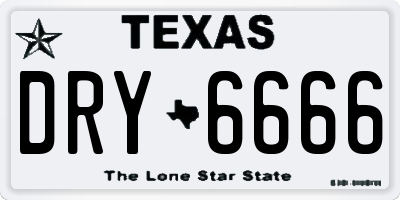 TX license plate DRY6666