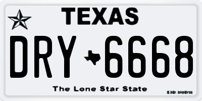 TX license plate DRY6668