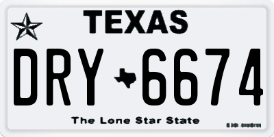 TX license plate DRY6674
