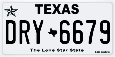 TX license plate DRY6679