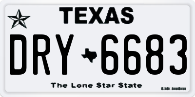 TX license plate DRY6683