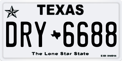 TX license plate DRY6688