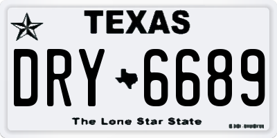 TX license plate DRY6689