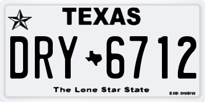 TX license plate DRY6712