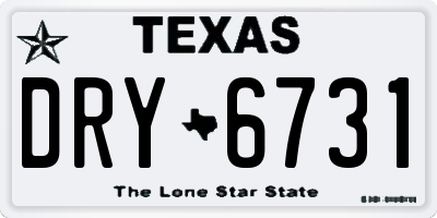 TX license plate DRY6731