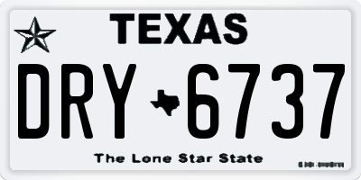 TX license plate DRY6737