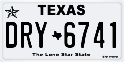 TX license plate DRY6741