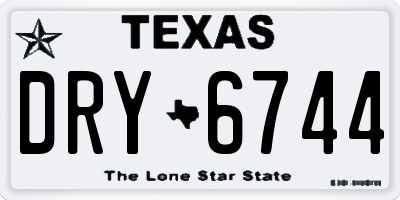 TX license plate DRY6744