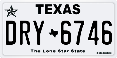 TX license plate DRY6746