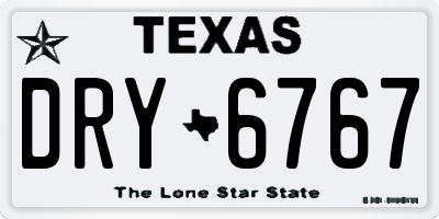 TX license plate DRY6767