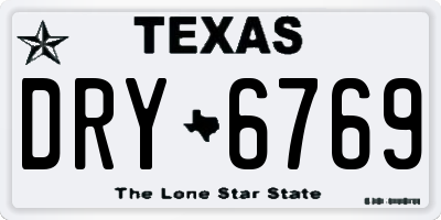 TX license plate DRY6769